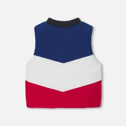 Jacadi Coats And Outerwear|Toddler Coats & Puffer Jackets|Baby boy sleeveless jacket Navy/Multicolour