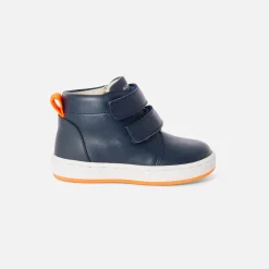 Jacadi Sneakers|Baby boy smooth leather sneakers Jacadi Navy
