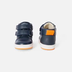 Jacadi Sneakers|Baby boy smooth leather sneakers Jacadi Navy