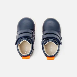 Jacadi Sneakers|Baby boy smooth leather sneakers Jacadi Navy