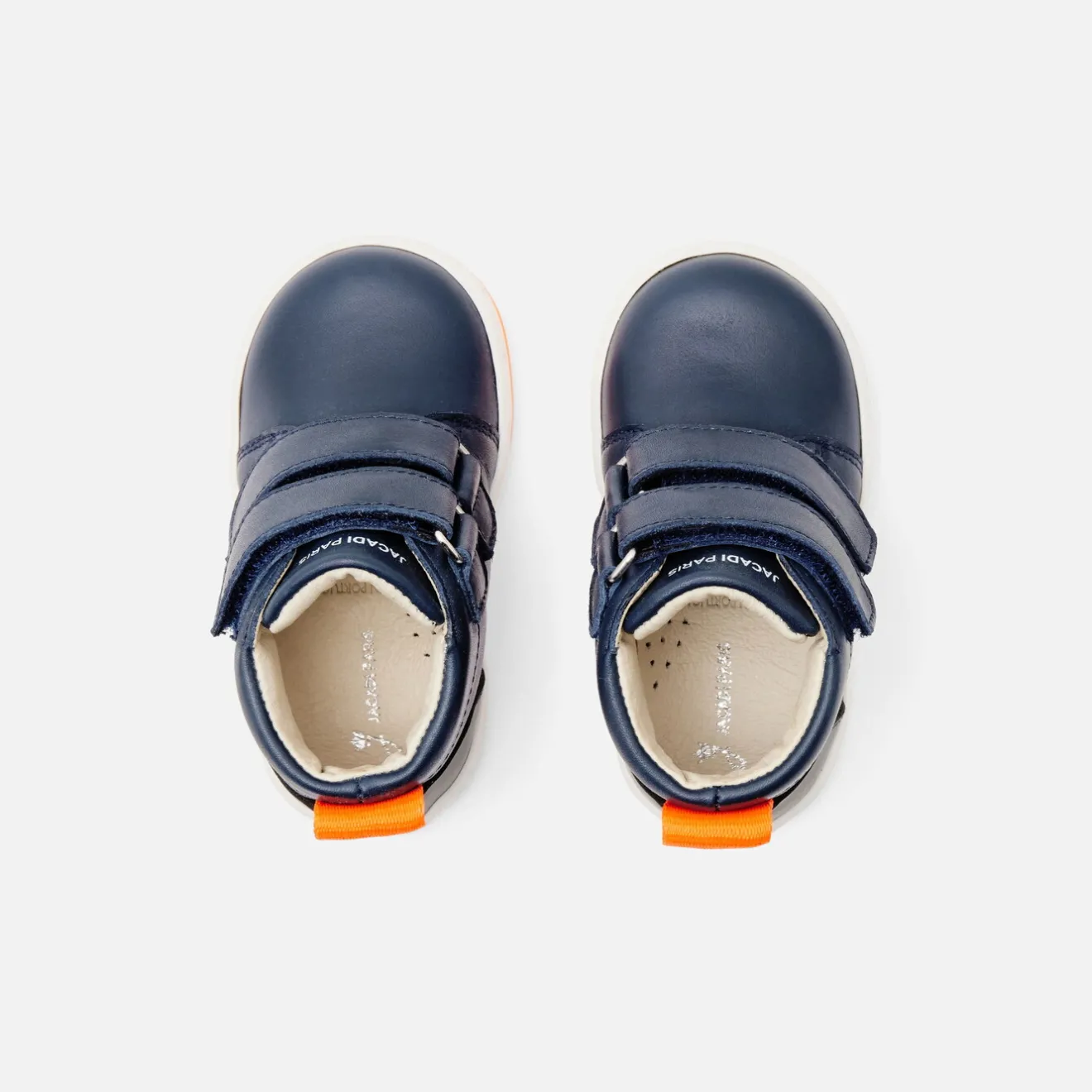 Jacadi Sneakers|Baby boy smooth leather sneakers Jacadi Navy