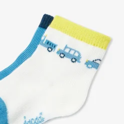 Jacadi Socks And Booties|Accessories|Baby boy socks duo White/Blue
