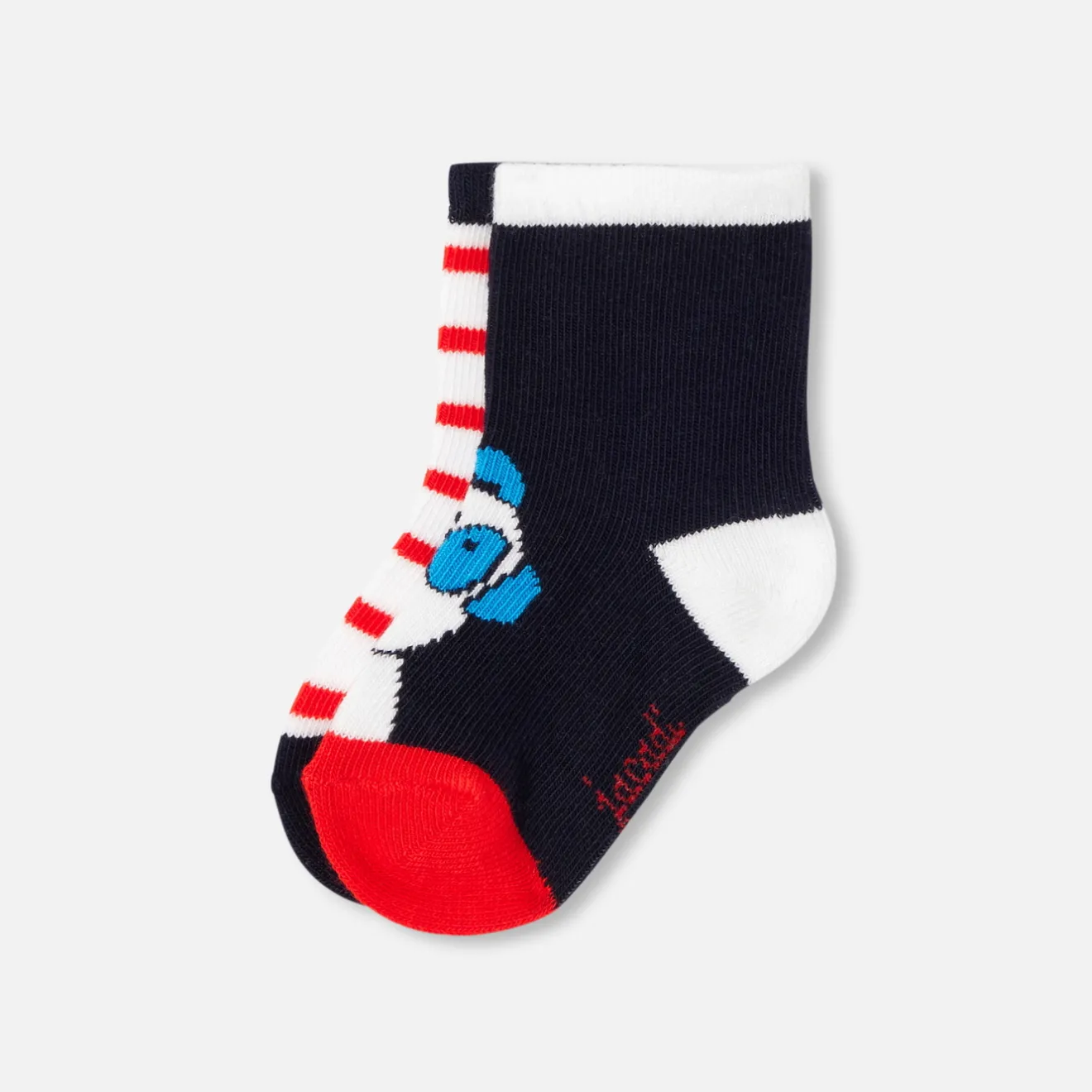 Jacadi Socks And Booties|Accessories|Baby boy socks duo Navy/Multicolour