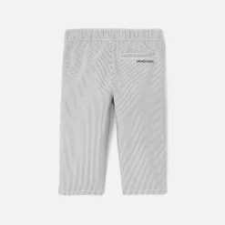 Jacadi Pants And Shorts|Baby boy striped pants White/Grey