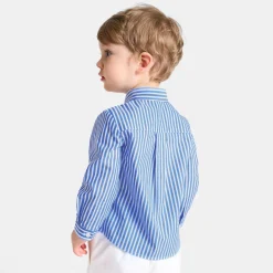 Jacadi Shirts|Baby boy striped shirt White/Blue