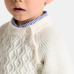 Jacadi Sweaters, Sweatshirts And Cardigans|Baby boy sweater Jacadi soft white