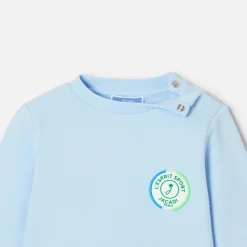 Jacadi Sweaters, Sweatshirts And Cardigans|Baby boy sweatshirt in interlock Cloud