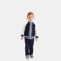 Jacadi Sweaters, Sweatshirts And Cardigans|Baby boy Teddy cardigan Navy/White