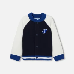 Jacadi Sweaters, Sweatshirts And Cardigans|Baby boy Teddy cardigan Navy/White