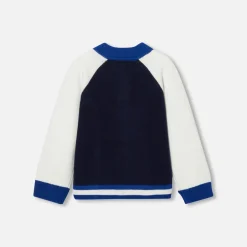 Jacadi Sweaters, Sweatshirts And Cardigans|Baby boy Teddy cardigan Navy/White