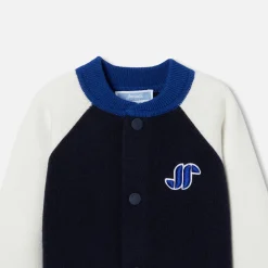 Jacadi Sweaters, Sweatshirts And Cardigans|Baby boy Teddy cardigan Navy/White