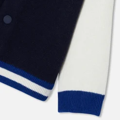 Jacadi Sweaters, Sweatshirts And Cardigans|Baby boy Teddy cardigan Navy/White