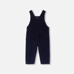 Jacadi Bloomers, Overalls And Onesies|Baby boy velour overalls Jacadi Navy