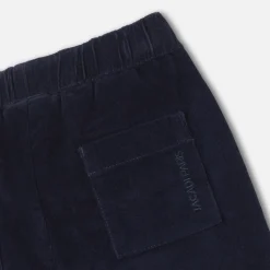 Jacadi Pants And Shorts|Baby boy velour pants Jacadi Navy