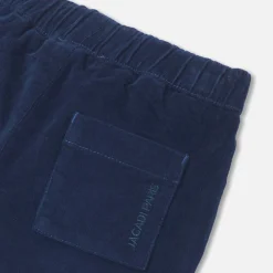 Jacadi Pants And Shorts|Baby boy velour pants Navy blue