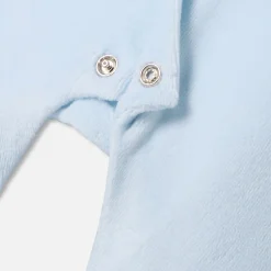 Jacadi Pajamas|Baby boy velvet pajamas Pale blue