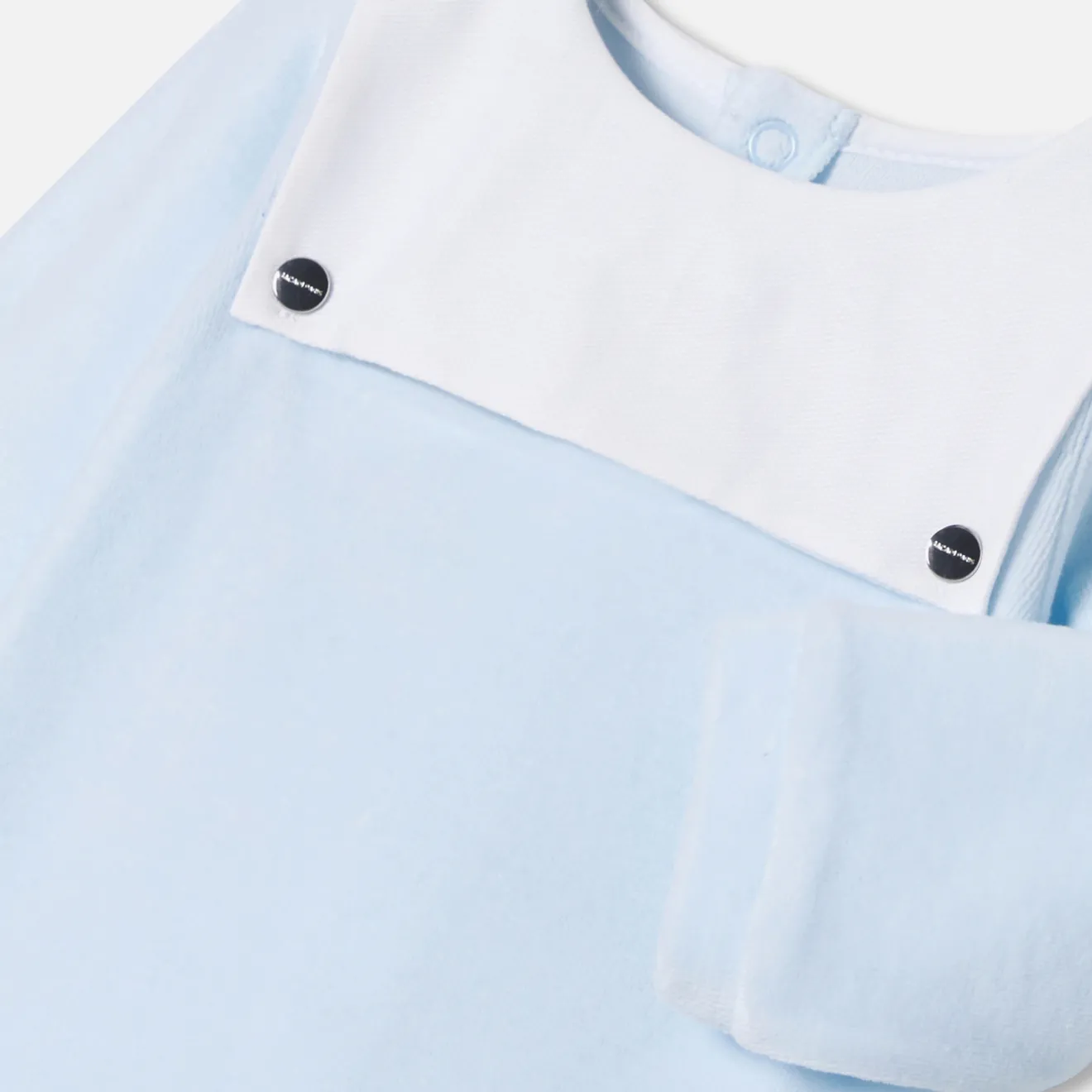 Jacadi Pajamas|Baby boy velvet pajamas Pale blue