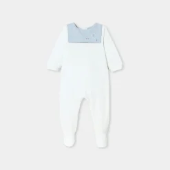 Jacadi Pajamas|Baby boy velvet pajamas Jacadi White