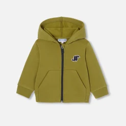 Jacadi Sweaters, Sweatshirts And Cardigans|Baby boy zip-up sweatshirt Foliage green