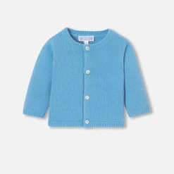 Jacadi Jumpers, Sweatshirts And Cardigans|Baby cashmere cardigan Prussian blue