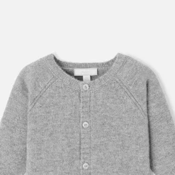 Jacadi Jumpers, Sweatshirts And Cardigans|Baby cashmere cardigan Jacadi light Heather Grey