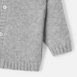 Jacadi Jumpers, Sweatshirts And Cardigans|Baby cashmere cardigan Jacadi light Heather Grey
