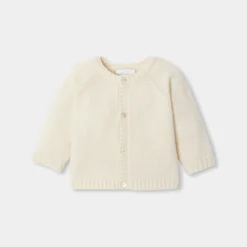 Jacadi Jumpers, Sweatshirts And Cardigans|Baby cashmere cardigan Jacadi soft white