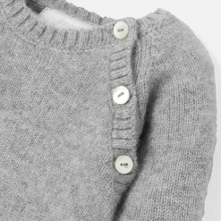 Jacadi Bloomers, Overalls And Sets|Baby cashmere jumpsuit Jacadi light Heather Grey