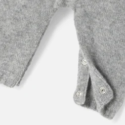 Jacadi Bloomers, Overalls And Sets|Baby cashmere jumpsuit Jacadi light Heather Grey