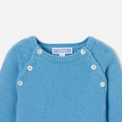 Jacadi Bloomers, Overalls And Sets|Baby cashmere jumpsuit Prussian blue