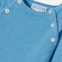 Jacadi Bloomers, Overalls And Sets|Baby cashmere jumpsuit Prussian blue