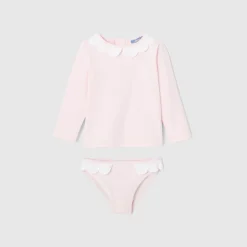 Jacadi Swimwear|Swimwear|Baby girl anti-UV swimsuit Jacadi pale Pink