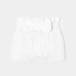 Jacadi Pants And Shorts|Accessories|Baby girl bloomer with bow Jacadi White