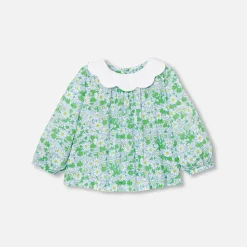 Jacadi Blouses|Baby girl blouse in Liberty fabric White/Multicolour
