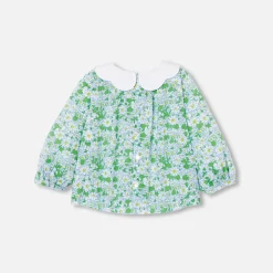 Jacadi Blouses|Baby girl blouse in Liberty fabric White/Multicolour