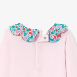 Jacadi Bodysuits|Baby girl bodysuit with Liberty fabric collar Jacadi Powder Pink