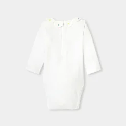 Jacadi Bodysuits|Baby girl bodysuit with petal collar Jacadi White