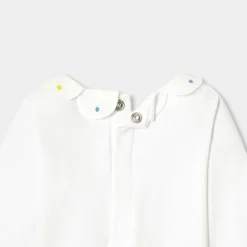 Jacadi Bodysuits|Baby girl bodysuit with petal collar Jacadi White
