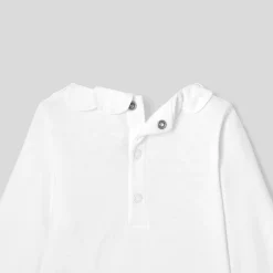 Jacadi Bodysuits|Baby girl bodysuit with petal collar Jacadi White
