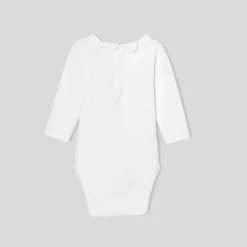 Jacadi Bodysuits|Baby girl bodysuit with petal collar Jacadi White
