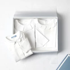 Jacadi Bodysuits|Baby girl bodysuit with petal collar Jacadi White