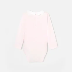 Jacadi Bodysuits|Baby girl bodysuit with scalloped collar Jacadi Powder Pink