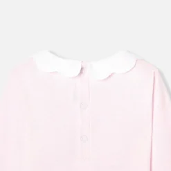 Jacadi Bodysuits|Baby girl bodysuit with scalloped collar Jacadi Powder Pink