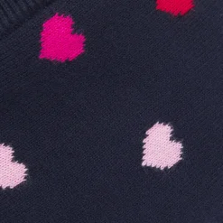 Jacadi Accessories|Winter Accessories|Baby girl bonnet with little hearts Navy/Multicolour