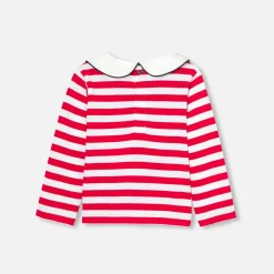 Jacadi Polos And T-Shirts|Baby girl Breton tee White/Red