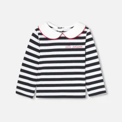 Jacadi Polos And T-Shirts|Baby girl Breton tee White/Navy