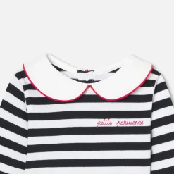 Jacadi Polos And T-Shirts|Baby girl Breton tee White/Navy