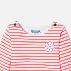 Jacadi Polos And T-Shirts|Baby girl Breton tee White/Coral