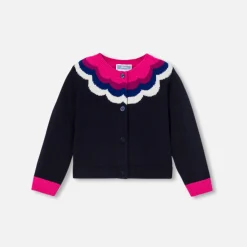 Jacadi Cardigans, Sweaters And Sweatshirts|Baby girl cardigan Navy/Multicolour
