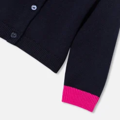 Jacadi Cardigans, Sweaters And Sweatshirts|Baby girl cardigan Navy/Multicolour